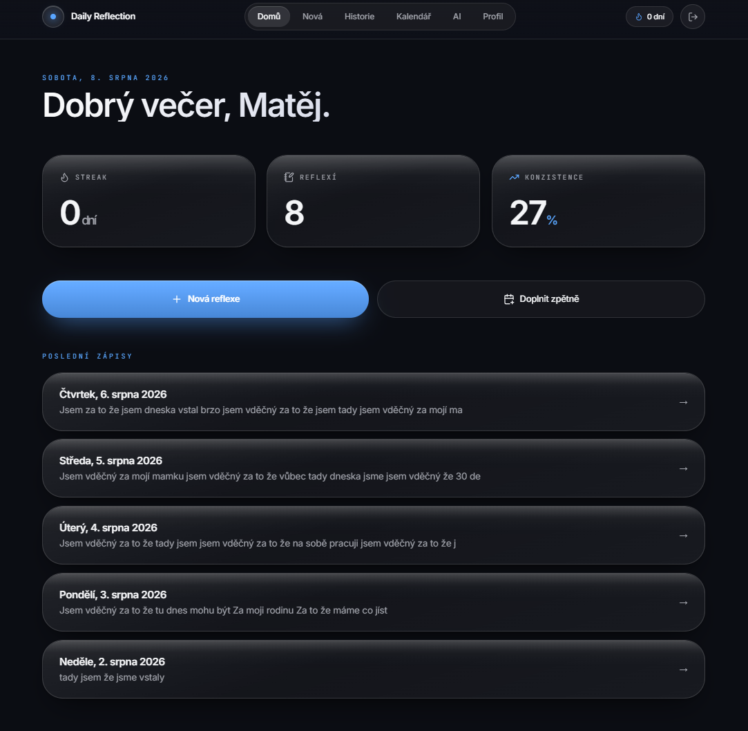 Náhled projektu Daily Reflection