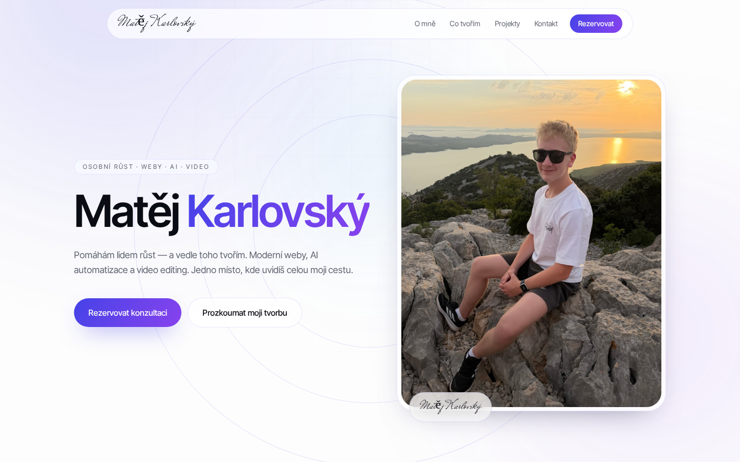 Náhled projektu matejkarlovsky.cz